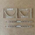 Clear nose guides and eye placement guides with BearandBeyond lettering
